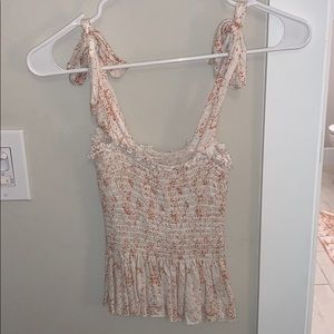 White and Orange Tank Top